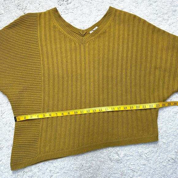 Charli Salvi Merino Wool Blend Asymmetrical Hem Sweater V-Neck Batwing Top Sz: L - Picture 5 of 7